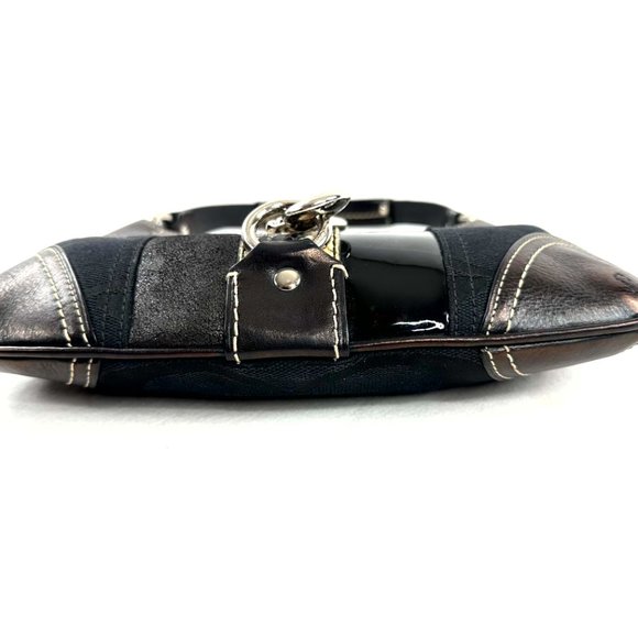 COACH Hampton 10287 Black Signature Multi Textures Mini Shoulder Bag Very Rare - Picture 5 of 9